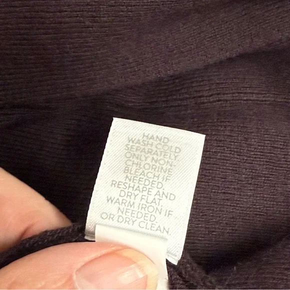 J.Jill Plum Open Front Cardigan Petite Large Soft Knit Pocket Sweater Fall - Picture 7 of 8